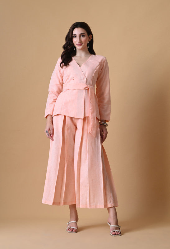 ORANGE SLUB COTTON SHARUG BELT