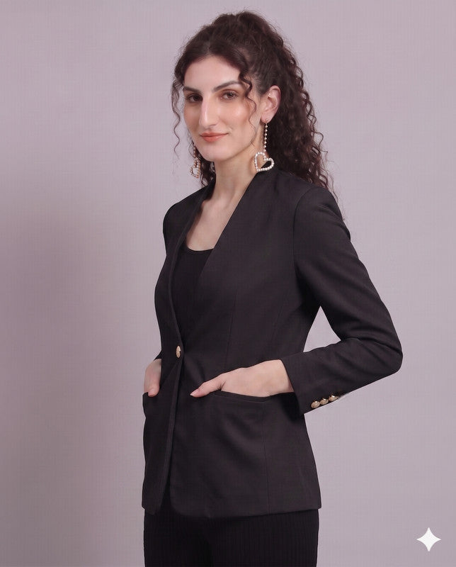Zara Blazer Coat Black