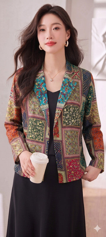 GREEN JAIPURI BLAZER