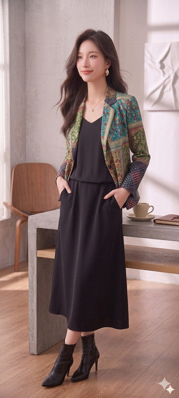 GREEN JAIPURI BLAZER