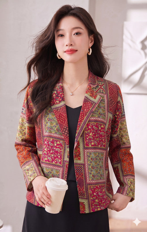 RED JAIPURI BLAZER