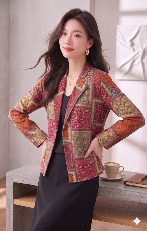 RED JAIPURI BLAZER