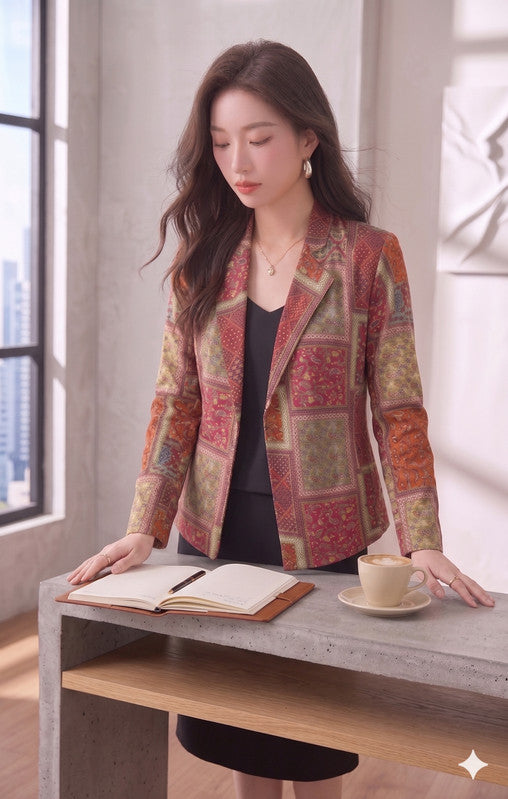 RED JAIPURI BLAZER