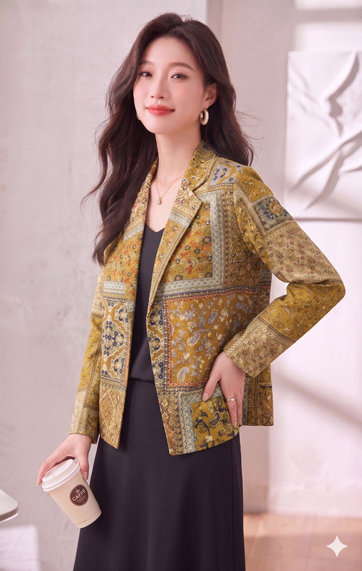 YELLOW JAIPURI BLAZER