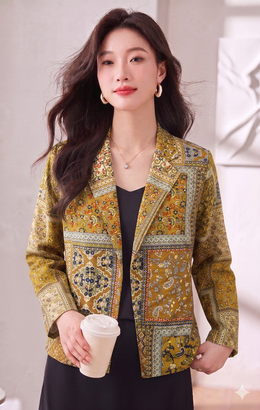 YELLOW JAIPURI BLAZER