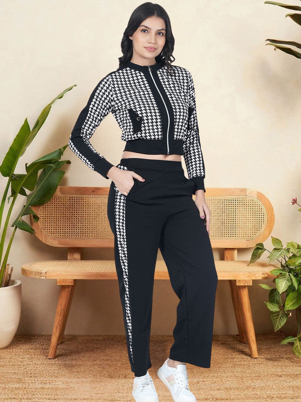 Checkred print Co-Ord Set Black