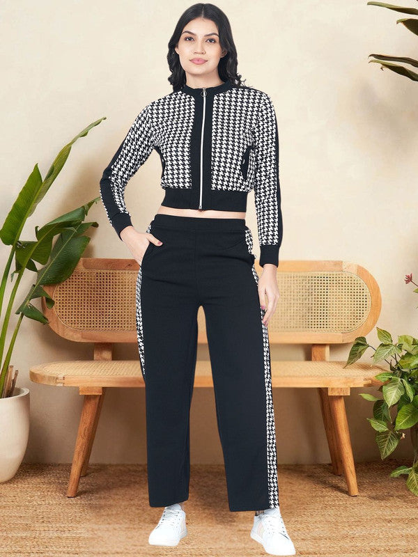 Checkred print Co-Ord Set Black