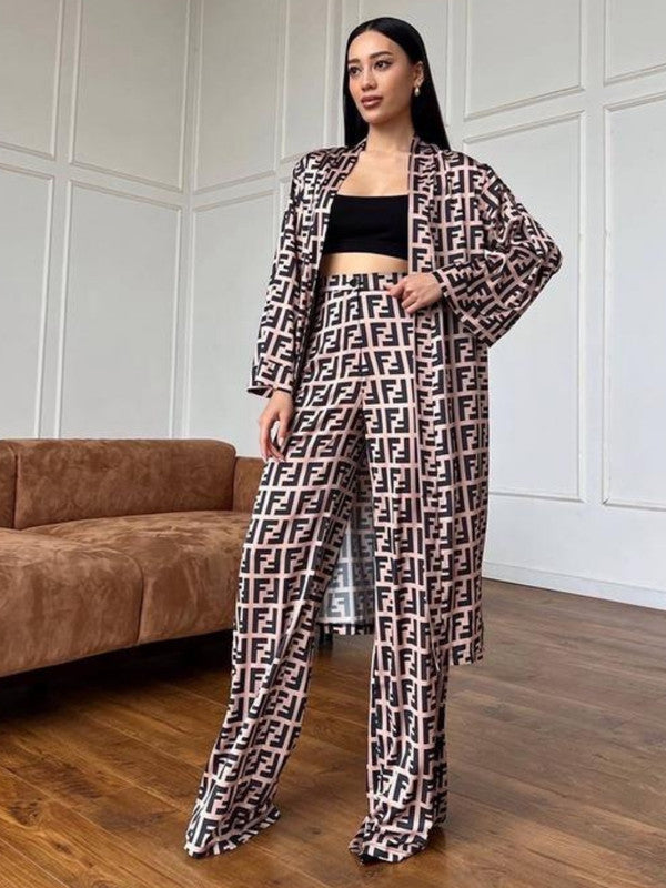 Printed 3 Piece Shrug Set