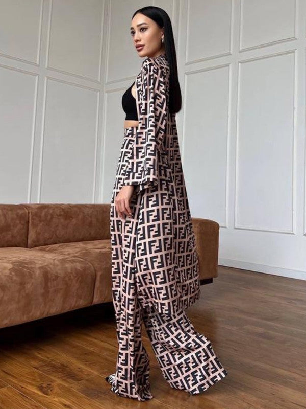 Printed 3 Piece Shrug Set
