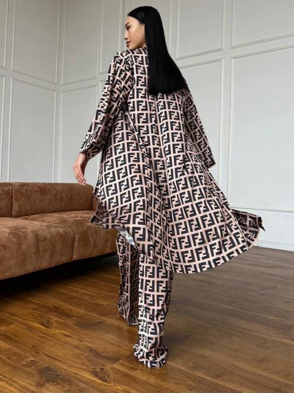 Printed 3 Piece Shrug Set