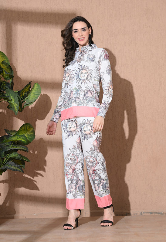 COTTON SHIRT PANT ORANGE BORDER