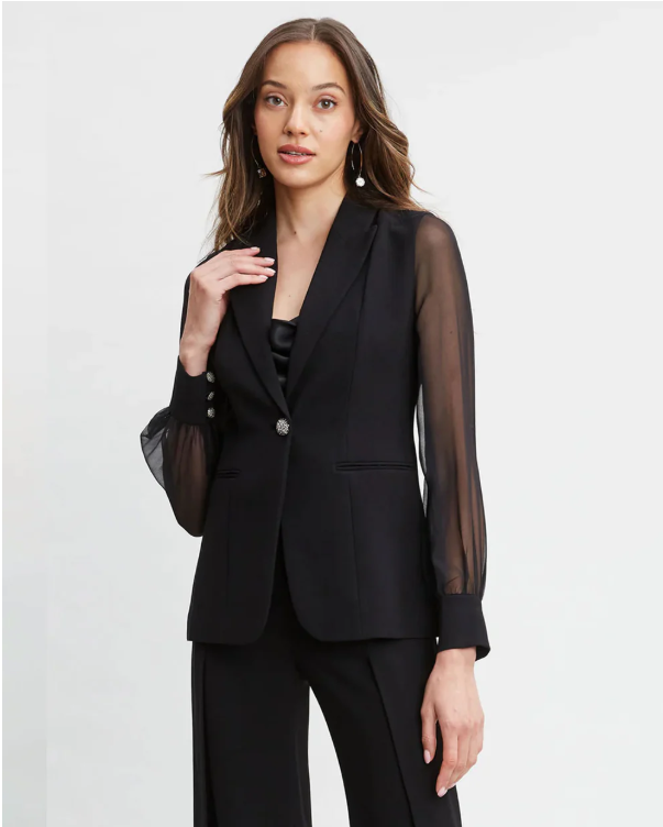 ORGANZA BLACK COAT PANT