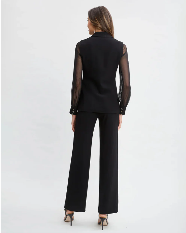 ORGANZA BLACK COAT PANT