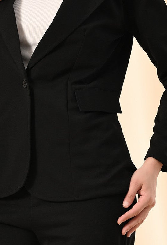 Black COAT PANT SET 