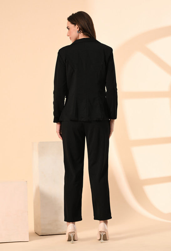 Black COAT PANT SET 