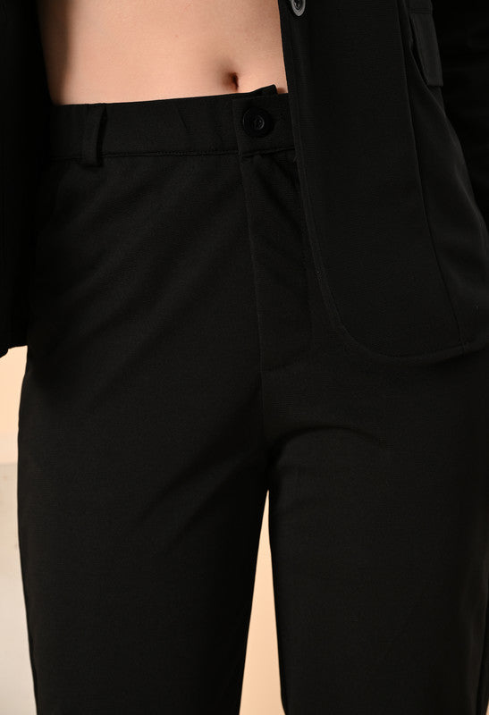 Black COAT PANT SET 