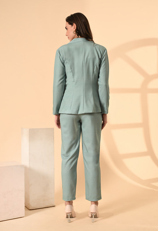 PRINTED COAT PANT GREEN