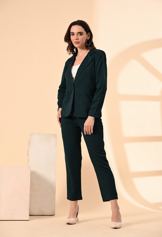 GREEN COAT PANT SET