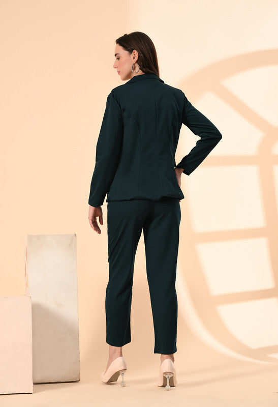 GREEN COAT PANT SET