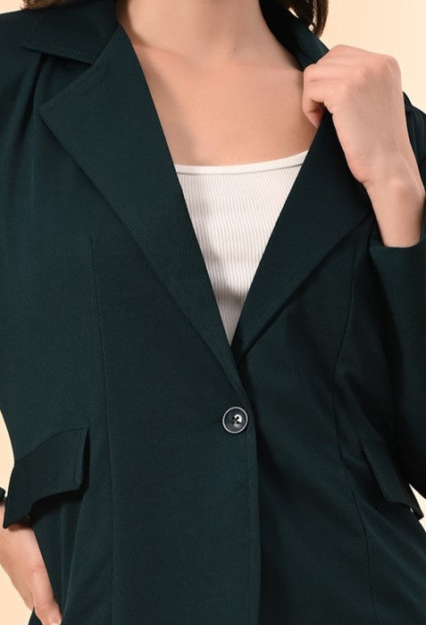 GREEN COAT PANT SET