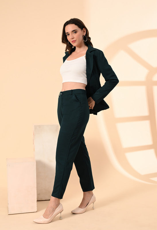 GREEN COAT PANT SET