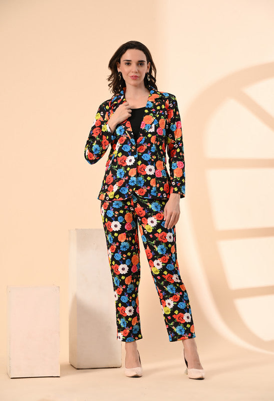 Flower Print Coat & Pant