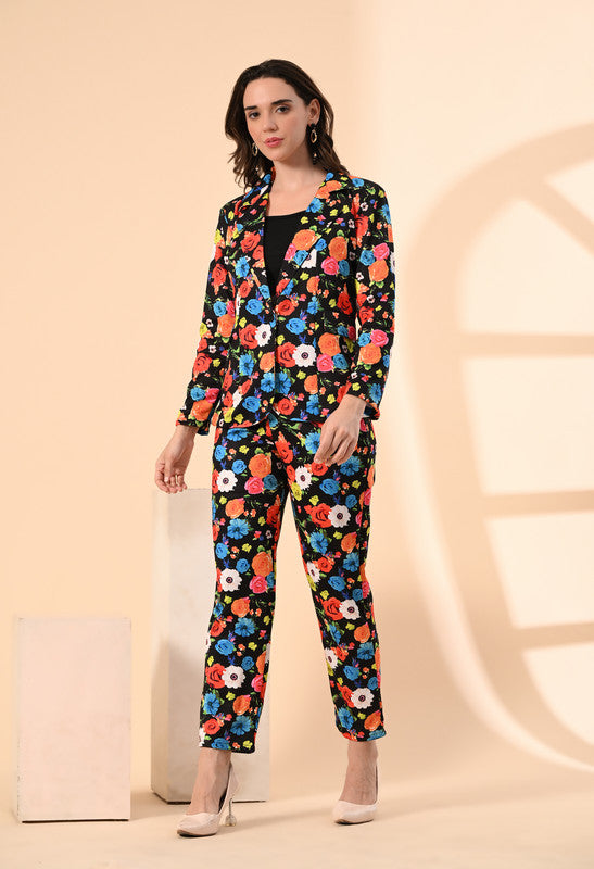 Flower Print Coat & Pant