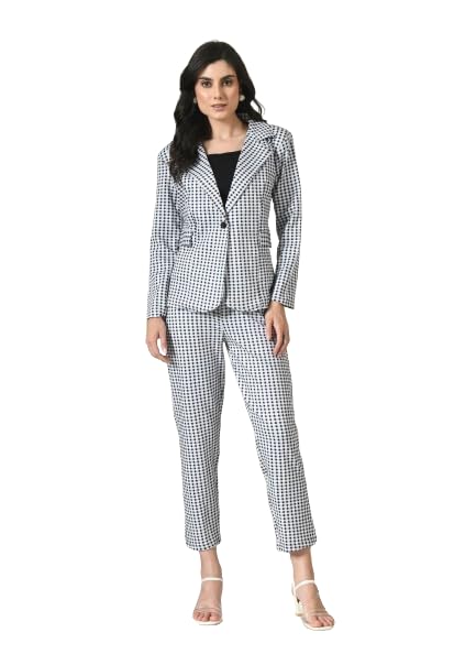 Black Checkered Formal Coat & Pant 