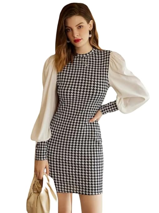 Black Checkered Dress
