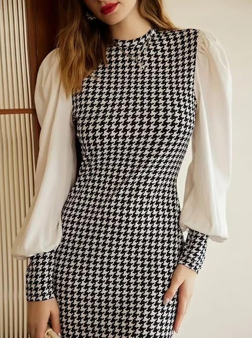 Black Checkered Dress