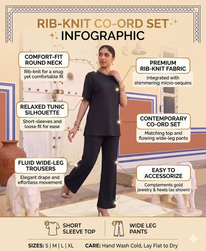 BLACK KURTI AND TROUSER