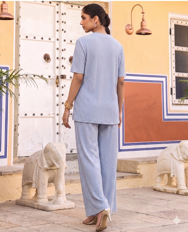 BLUE KURTI AND TROUSER