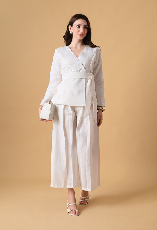 WHITE SLUB COTTON SHARUG BELT