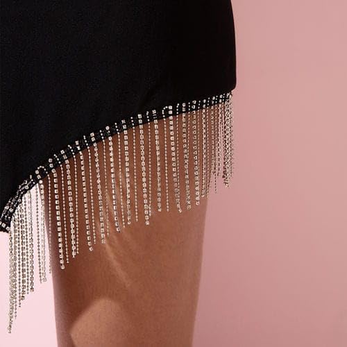 Short Length Black Lace Skirt