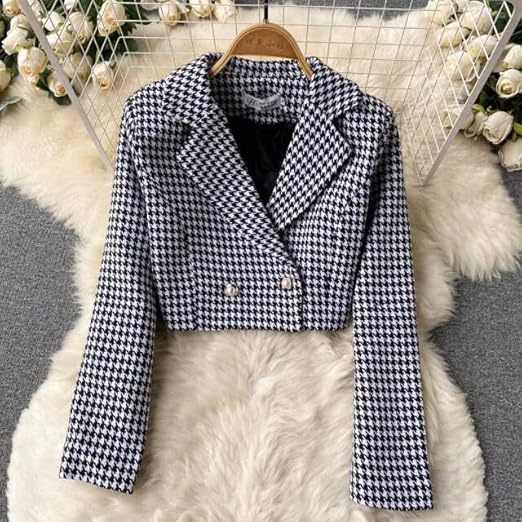 Checkred print Skirt & Coat Black