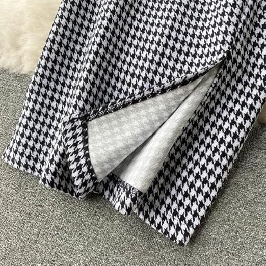 Checkred print Skirt & Coat Black