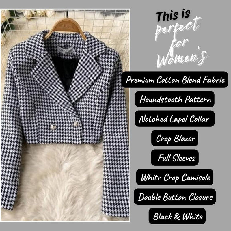 Checkred print Skirt & Coat Black